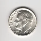 1957 P DIME 90% SILVER 10 CENTS PHILADELPHIA 10¢ UNITED STATES OF AMERICA USA