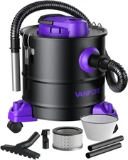 Ash Vacuum for Pellet Stoves: 5.2 Gallon Fireplace Ash Vac with 1200w Powerful S