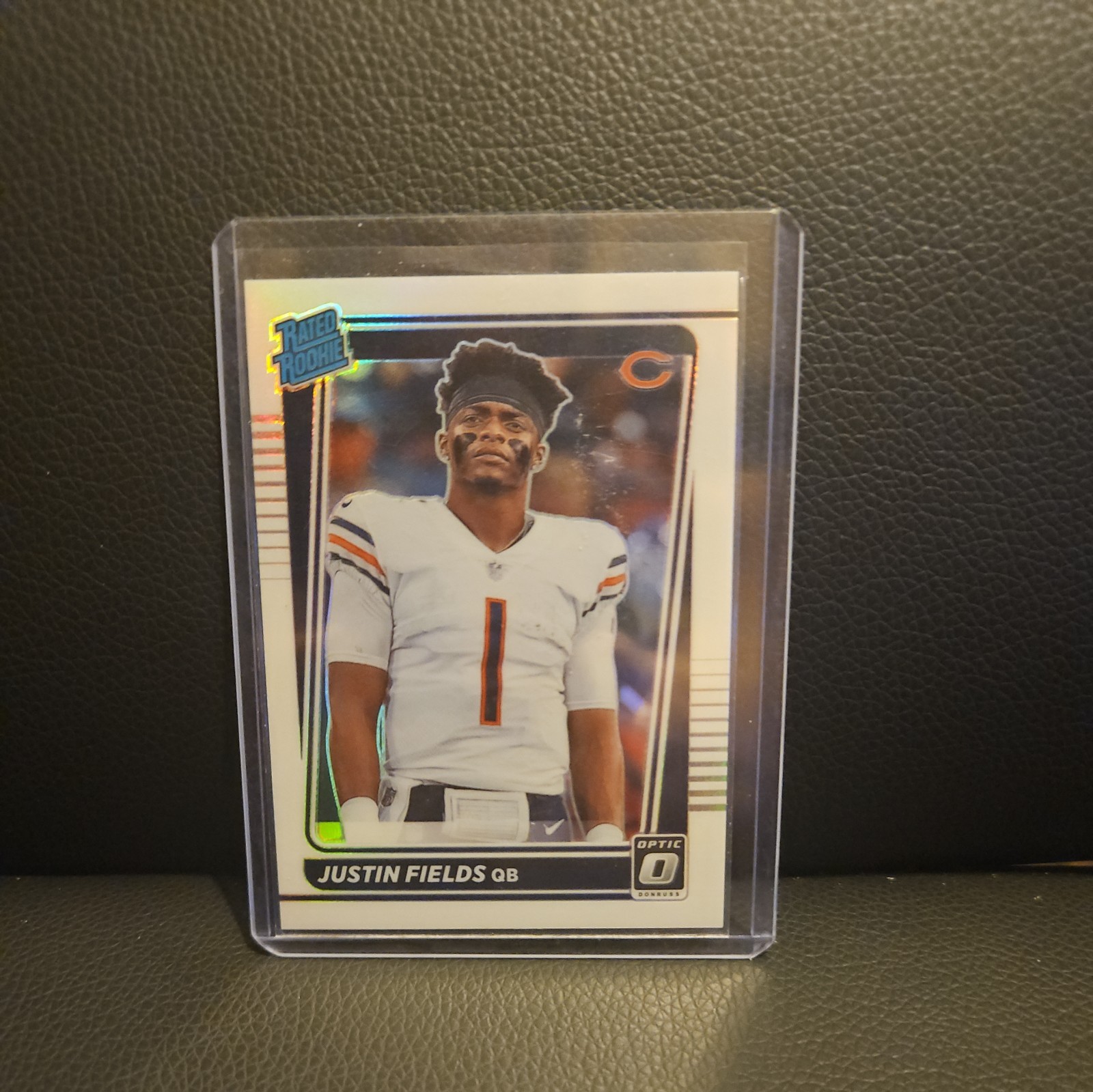 Justin Fields RC 2021 Optic HOLO Silver Prizm Variation #204 Rated Rookie