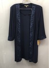 Maya Brooke Women's Navy Sequin Embroidered Jacket & Shell 2pc Set NWT Size 10 — photo 1