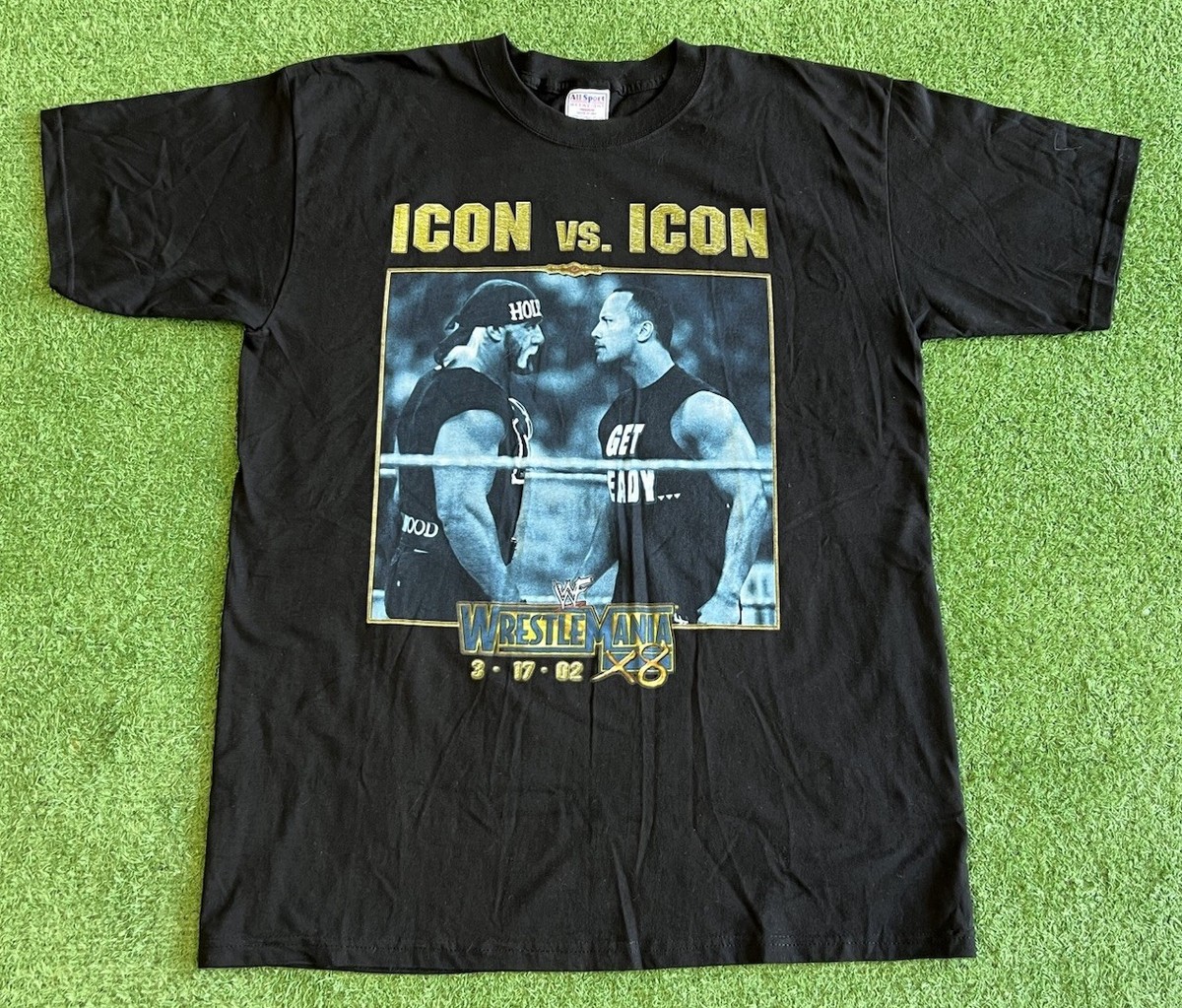 Vintage Icon Vs Icon Wrestlemania X8 Wrestling Shirt WWF XL The
