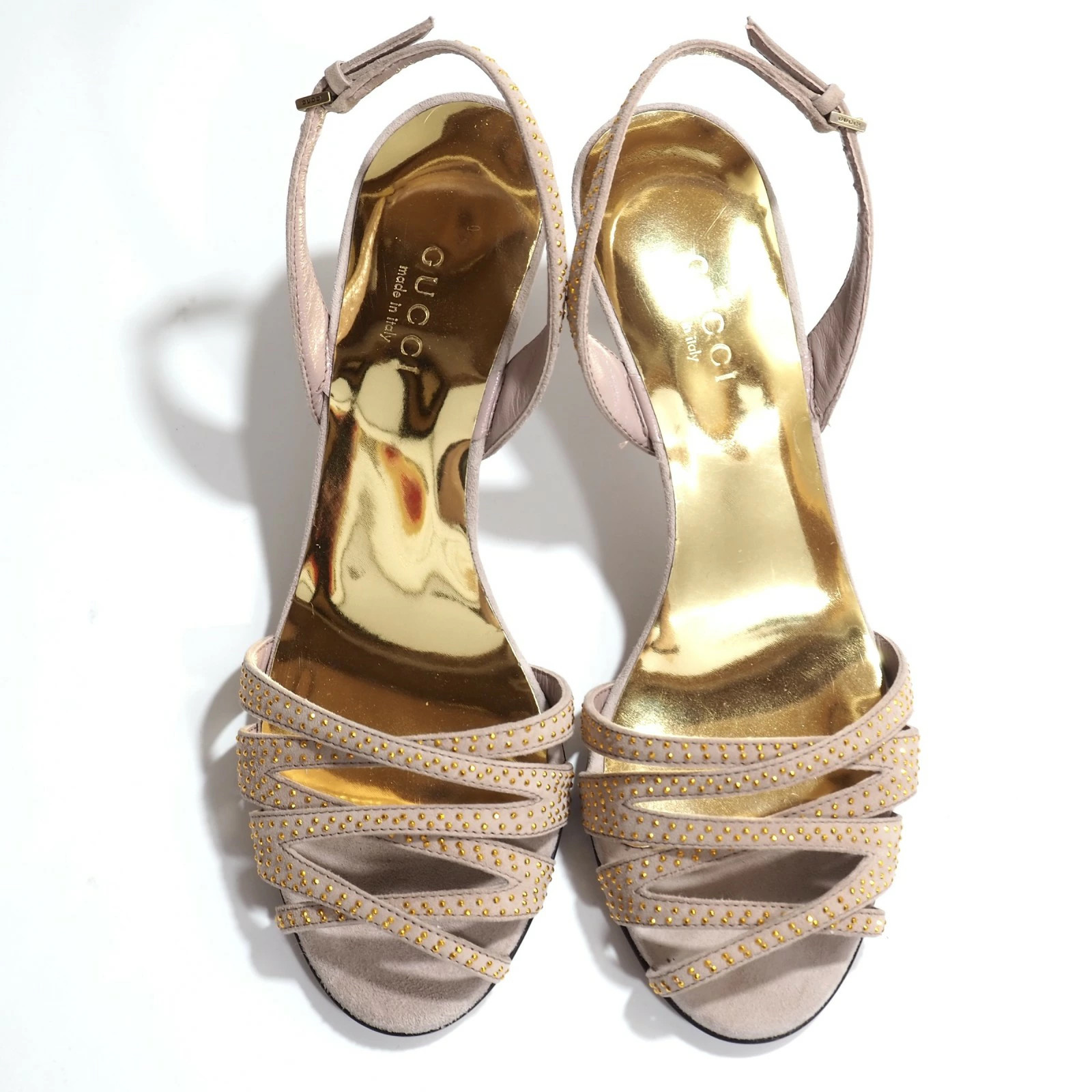 GUCCI Sandals Made in Italy 34 1/2 Pink Beige Ladies 5-ZG043 thumbnail 3