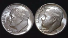 1955-P  D 10C Roosevelt Dime (2  Coins) BU 90% Silver 26ctt0223-7