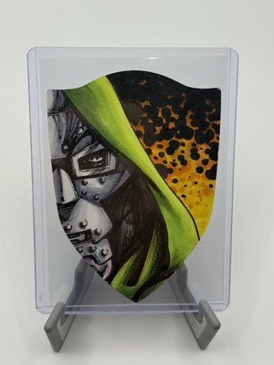 Topps Marvel Brooklyn Doctor Doom Sketch Die Cut Shield Auto 1/1 Card