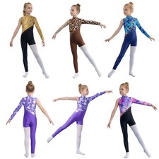 Girls Gymnastics Stage Performance Figure Skating Unitard Single Jumpsuit Yoga