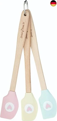 KitchenCraft Sweetly Does It Mini Spatulas, 3er Set, spülmaschinenfest, Silikon