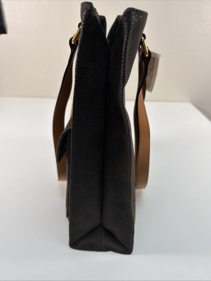 Bolso de Mano Bric’s Cuero Texturizado 11” Ancho por 13 Nuevo con Etiquetas Foto 3 de 4