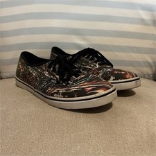 VANS Multicolor Graphic Lace-Up Canvas Sneakers for Women Casual Artistic Print