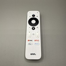 ONN R-C-OHS-C008 TV Remote Control White Netflix Disney YouTube Paramount OEM