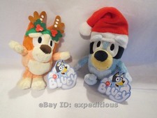 NEW BLUEY  BINGO CHRISTMAS HOLIDAY PLUSH BACKPACK BAG CLIPS SANTA REINDEER CUTE