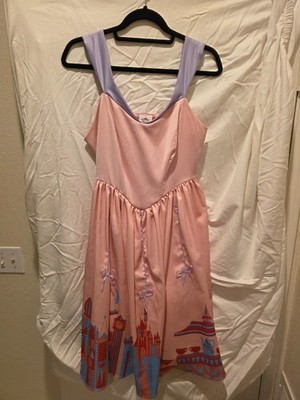 Disneyland Her Universe Pink Its a Small World Dress Medium Pre-Owned