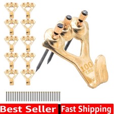 PHS 100 lb Picture Hanging Hooks Heavy Duty Picture Hangers, 10 Pack Frame ...