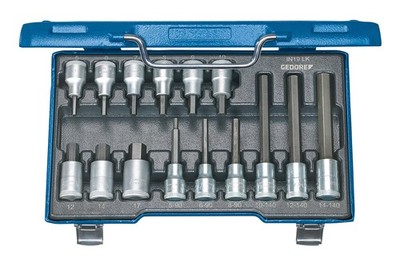 Gedore Blau IN 19 LKM Schraubendreher-Satz 1/2'' 15-teilig Innen-6-kant 5-17 mm