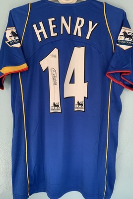 Thierry Henry Signed Autographed Arsenal 2004/05 Away Jersey with