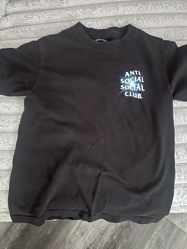 Anti Social Social Club Men’s S Black Cotton Crew Neck Graphic Logo Tee