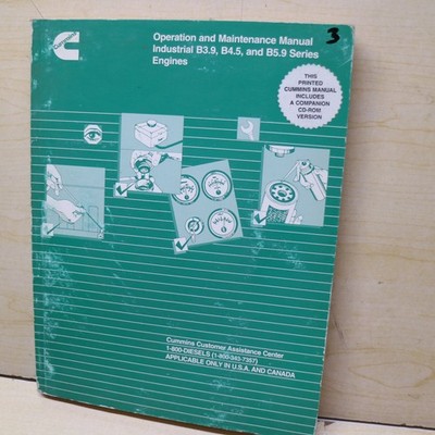 CUMMINS B3.9 B4.5 B5.9 DIESEL ENGINE Owner Operator Operation Manual guide book
