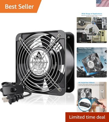 150mm AC Axial Cooling Fan with Switch, Ideal for Industrial Applications