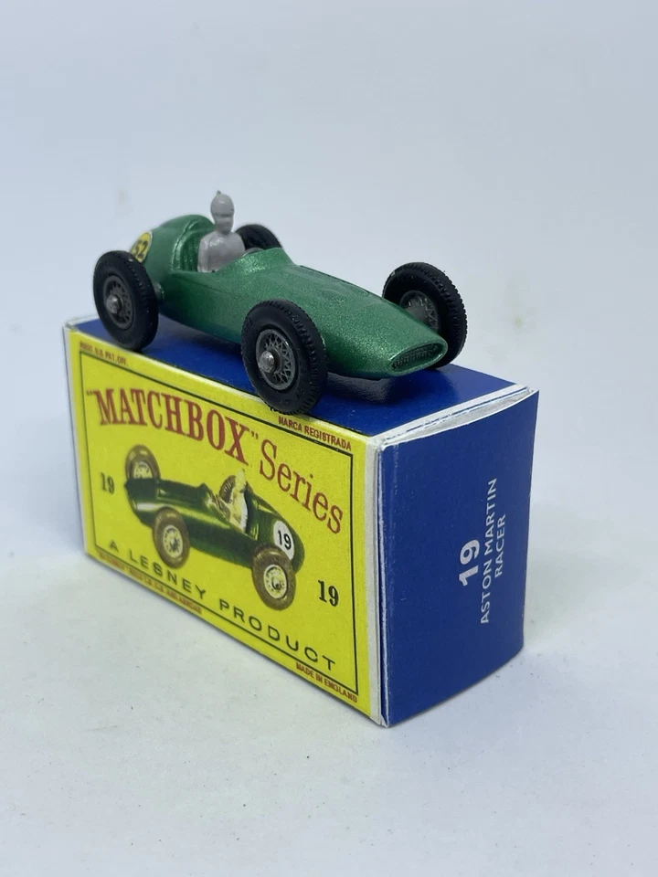 Vintage Lesney Matchbox 19 Custom Aston Martin 52 Decal Nice Repro Box. - Image 3 of 4
