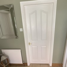 10 x White Wood Interior/Room Door Single 4 Panel Inc Handles £75 for all 10