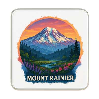 Mount Rainier, USA Kühlschrankmagnet: Niedliches handgefertigtes Reise-Souvenir-Geschenk