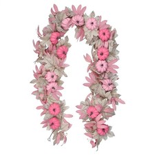 Maple Leaves Garland with Pink Pumpkins Fall Halloween Decor /Thanksgiving