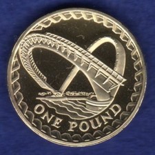 Great Britain 2007 Proof £1, 1 Pound Coin, Millennium Bridge (Ref. t7871)