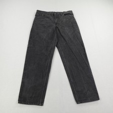 Vintage Levis Jeans Mens 38x32 Black Denim 550 Relaxed Fit Tapered Leg USA 90s