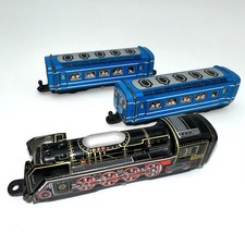 Ichiko DS101 Friction Tin Train Set Japan Vintage 3 Car Display Restoration