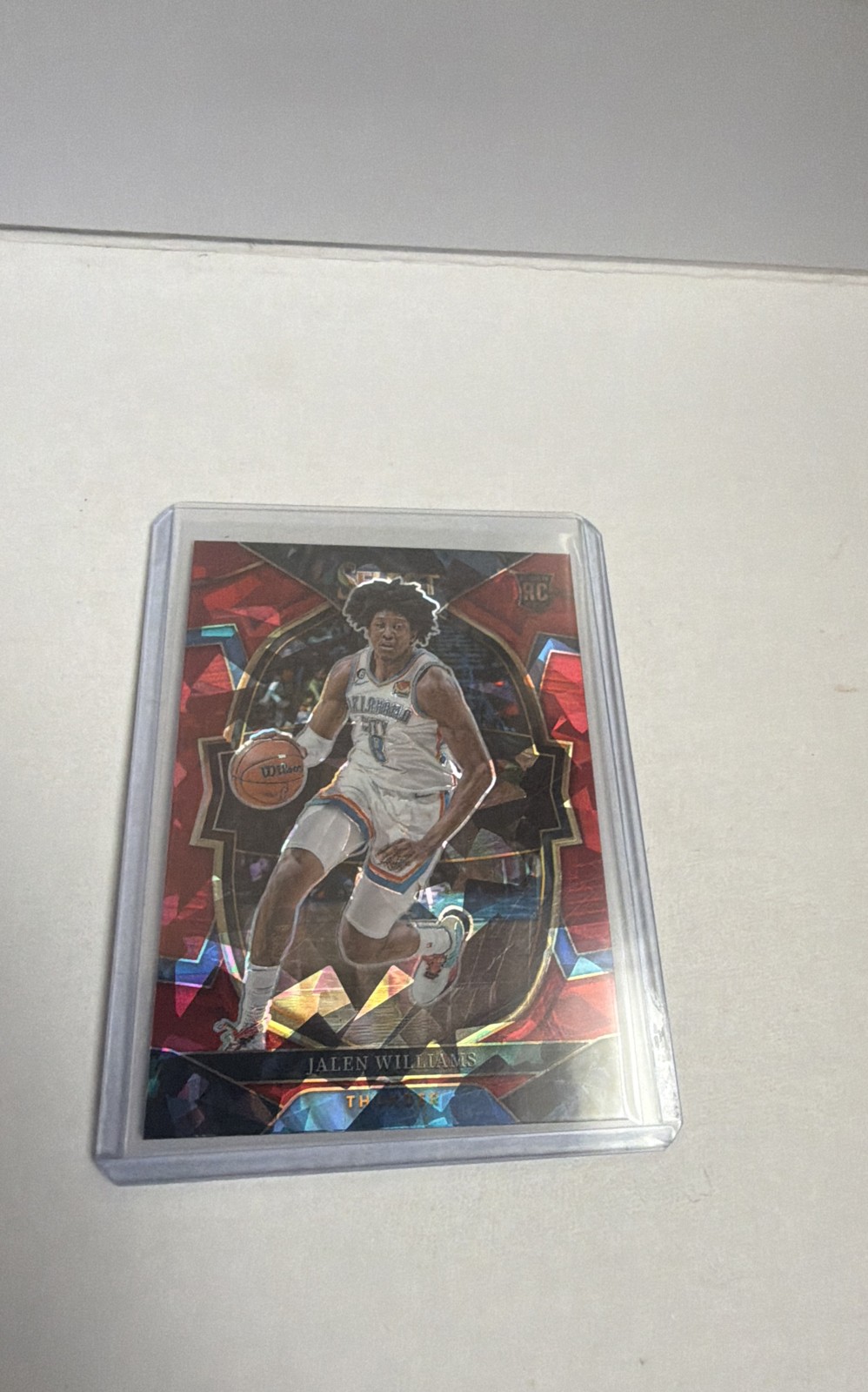 2022-23 Panini Select - Concourse Jalen Williams #90 Red Cracked Ice Prizm (RC)