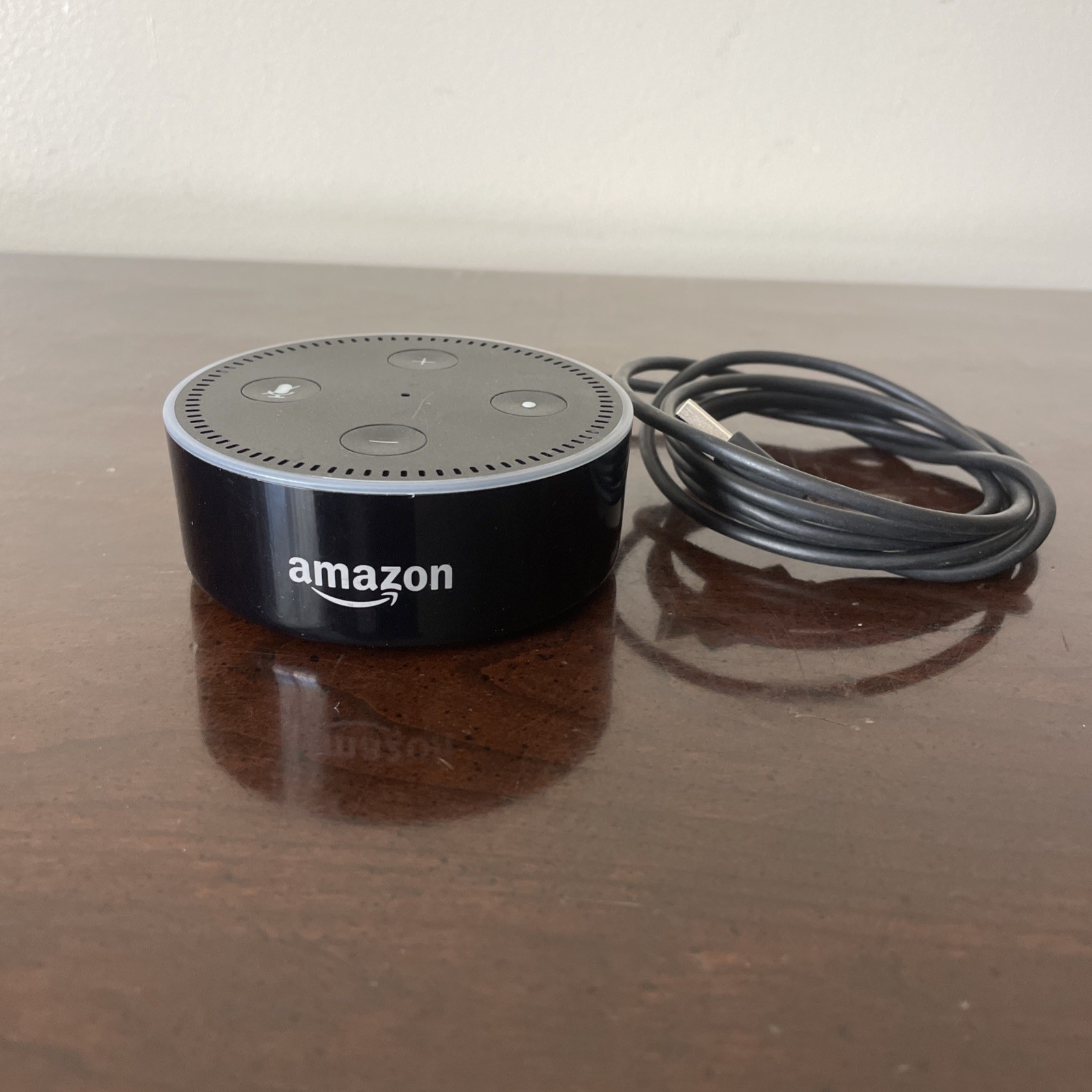 Amazon RS03QR Echo Dot 2nd Gen. Smart Speaker w/ USB Cable | TESTED & WORKING!