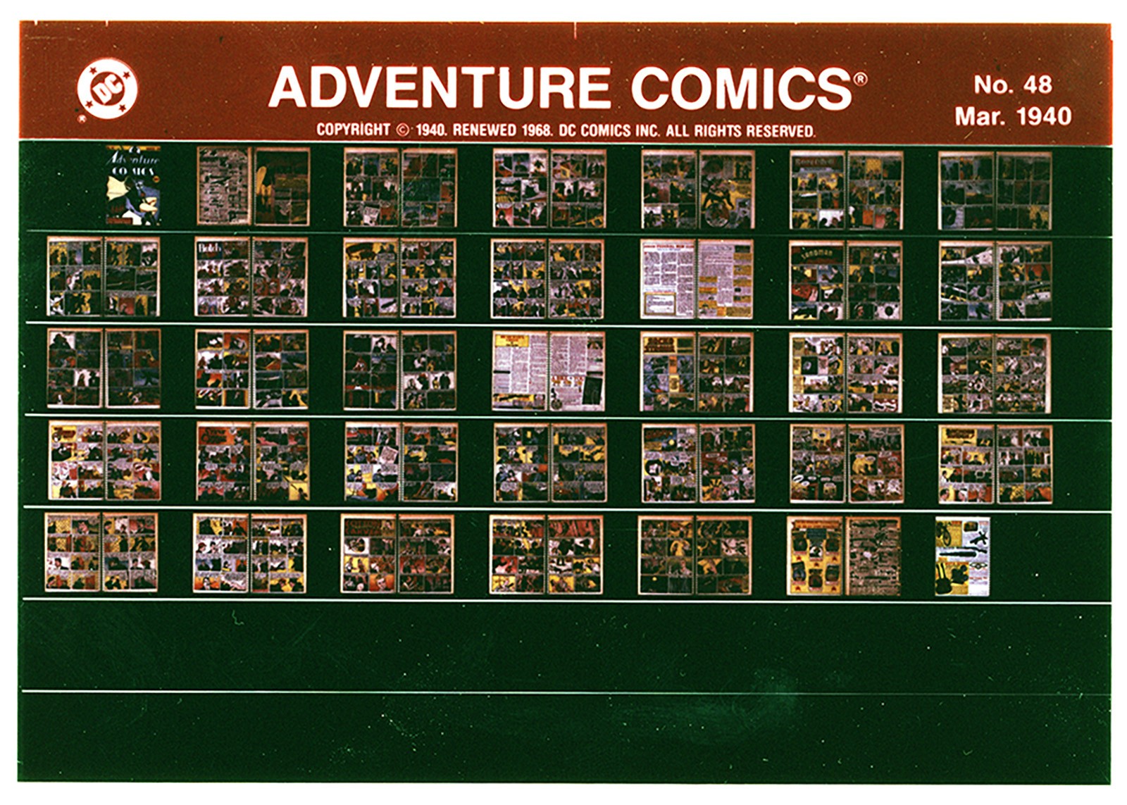 Adventure Comics #48-97 - Microfiche MicroColour - DC - Kirby Sandman
