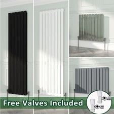Designer Flat Panel Radiator Horizontal Vertical Central Heating Rads with Valve