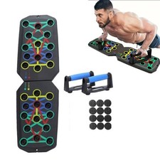UPGRADE 28 in 1 Solid Removable Push Up Panel Rack Board System Gym Home Workout