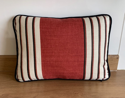 Nina Campbell Kissen in Vermillion Red Bicton Kirkby Designs Stoff -40cm x30cm
