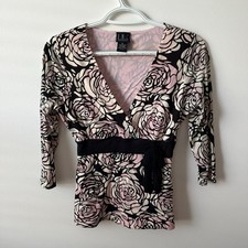 Vtg INC Y2K Babydoll Top Sz S Fairy Grunge Whimsigoth Pink Waist Tie Romantic