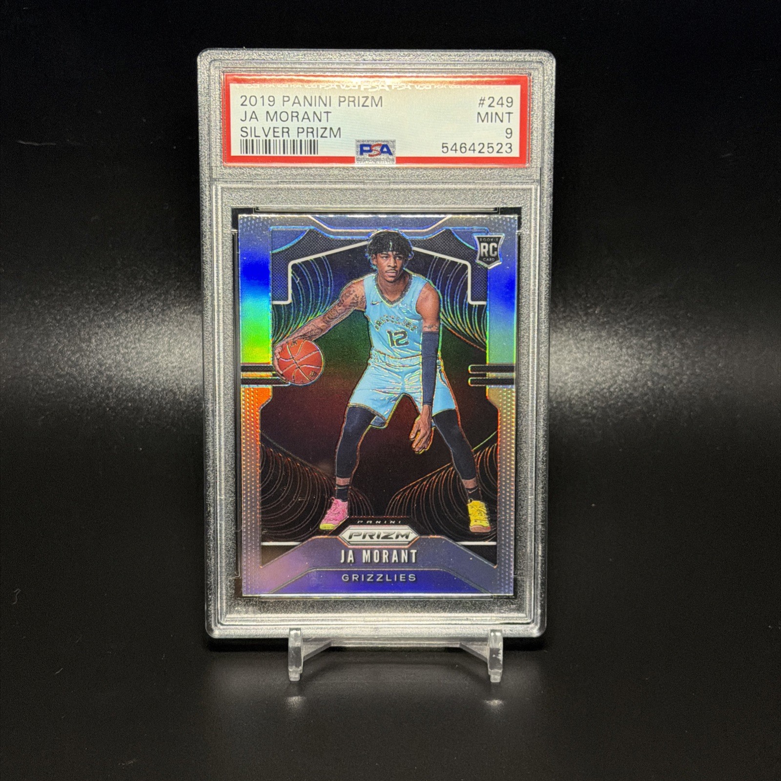2019 Panini Prizm Ja Morant #249 Silver Rookie Rc Memphis grizzlies PSA 9 MINT