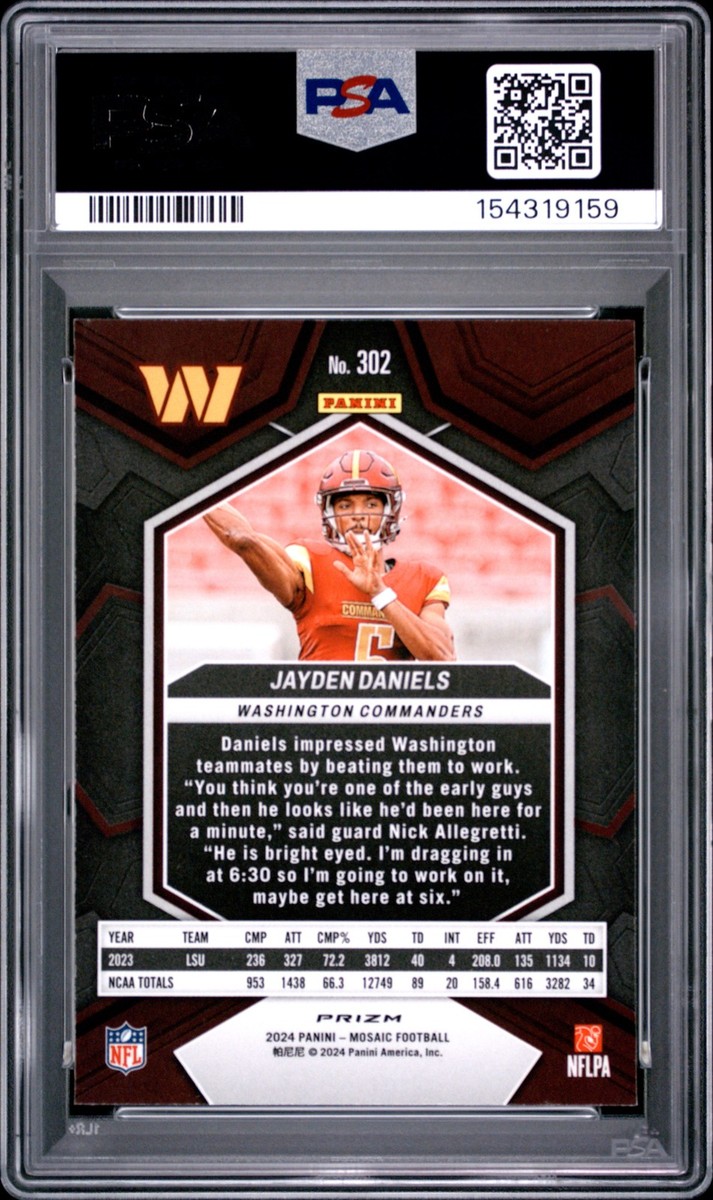 2024 Panini Mosaic - Rookies Jayden Daniels #302 Red Sparkle Prizm