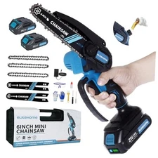 EliteHome Mini Chainsaw Cordless 6 Inch Small Hand Held Chain 6INCH Auto-oiling