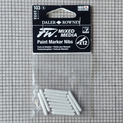 Daler-Rowney FW Mixed Media Empty Paint Marker Set 103, 1-2mm Round