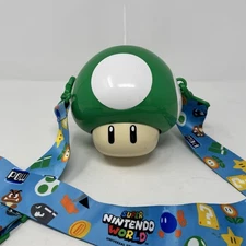 Super Nintendo World Green 1-Up Mushroom Drink Sipper Cup Universal Studio Mario
