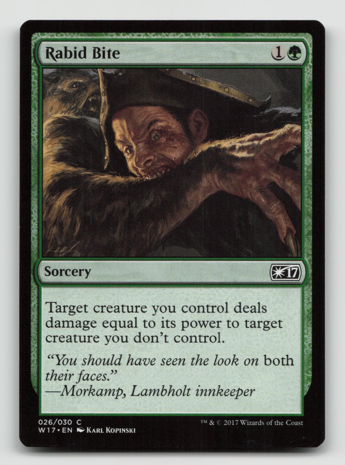 Rabid Bite 26 Common Welcome Deck 2017 Magic: The Gathering Lightly Played