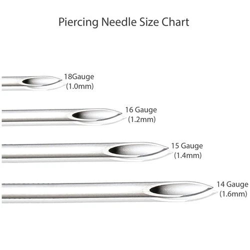 BodyJ4You 10PC Piercing Needles Surgical Steel 14G 16G Ear Nose Belly image 6