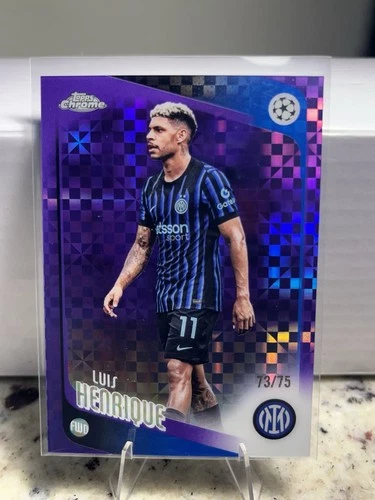 2025-26 Topps Chrome UCC Inter Milan Luis Henrique Purple Geometric /75
