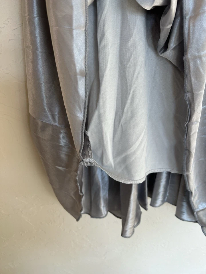 Vestido Babydoll XOXO Vintage Y2K Años 90 Plateado Encaje S Hada Delicado Baile de graduación Formal Foto 4 de 4