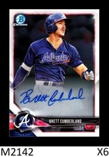 1-2018 BOWMAN CHROME PROSPECTS AUTO BRETT CUMBERLAND ORIOLES CARD#CPA-BC