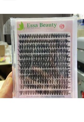 Individual DIY Eyelashes Extension 240 Psc D40 Clusters 100% Handmade (D40-D-9-1