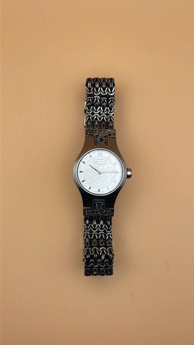 LOIS HILL SWISS STERLING SILVER .925 Women's Watch 29mm Scroll Engraved Round - Picture 2 of 16