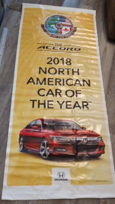 #ad Honda Accord 2018 North American Car of the Year Banner 88quot; x 36quot; Dealer Promo $74.99