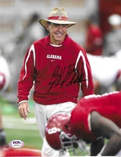Nick Saban 8x10 Autographed Photo Alabama Roll Tide Bama reprint