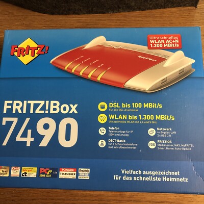 AVM Router Fritzbox 7490 - VDSL/ADSL - WiFi (Mesh) - Gigabit | Deutsche Version